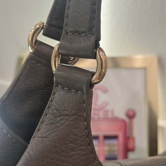 Gucci EUC leather Greenwich hobo gray tote, vintage - Picture 10 of 12